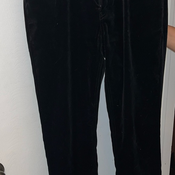 Black velvet dress pants - Picture 1 of 3